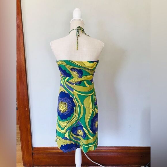 Toast | colorful halter top midi dress | size medium - Picture 7 of 7